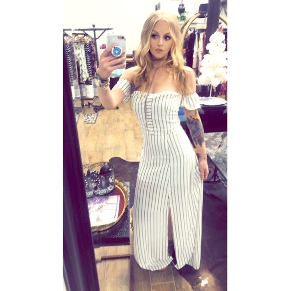 Button Up Striped Maxi